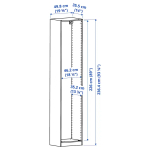 Каркас гардероба - IKEA PAX, 50x35x236 см, белый ПАКС ИКЕА
