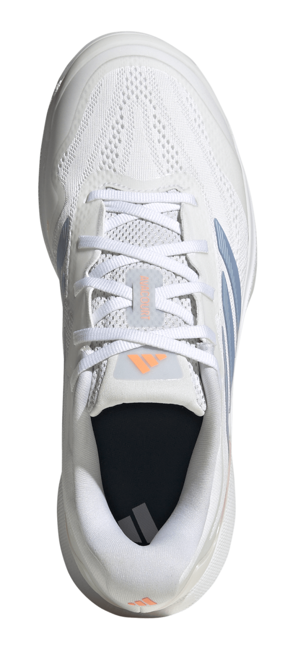 Женские теннисные кроссовки Adidas Avacourt 3 - white/halo blue/beam orange