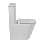 Унитаз-компакт безободковый BelBagno Flay-R BB2149CP-TOR/SC с крышкой-сиденьем микролифт, белый