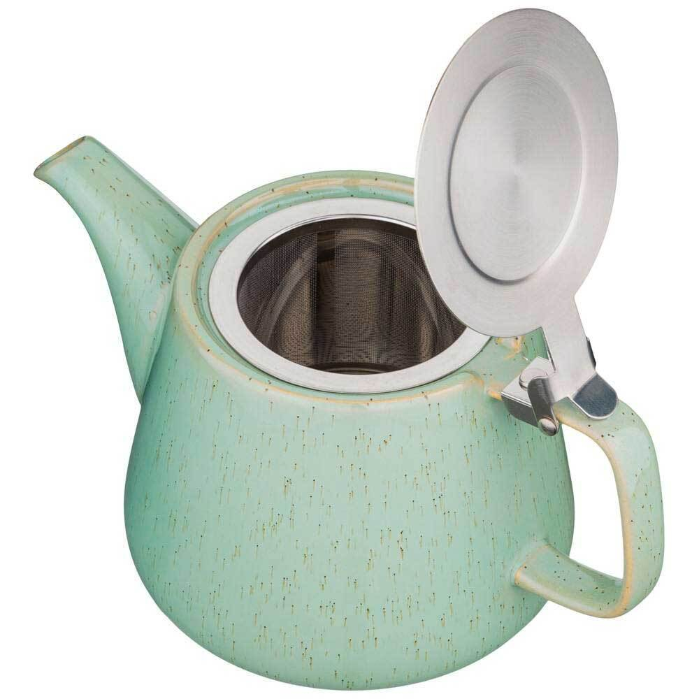 Чайник заварочный 1,2л с металлическим ситом "Luster" зеленый