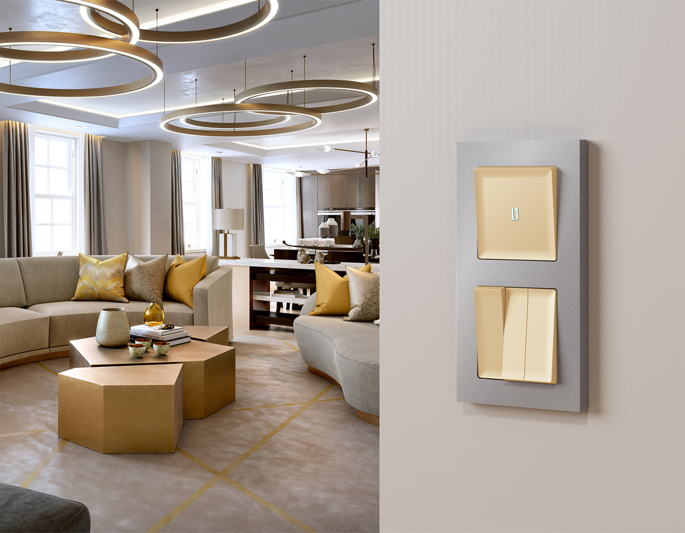 MA605010 Комплект механизма 3-кл выключателя ALFA Шампань QUANT (AP6050, VM133)