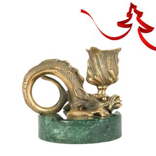 Подсвечник "Дракон" (на камне, малый)