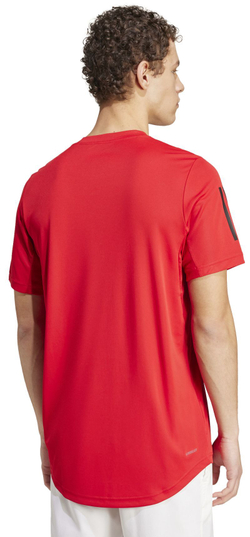 Мужская теннисная футболка Adidas Club 3-Stripes Tennis - красный