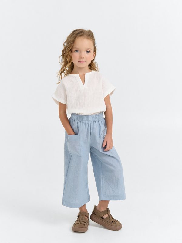 Брюки кюлоты хлопковые 