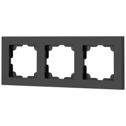 Рамка для розеток и выключателей Intro Accent 6-503-05 на 3 поста, СУ, антрацит