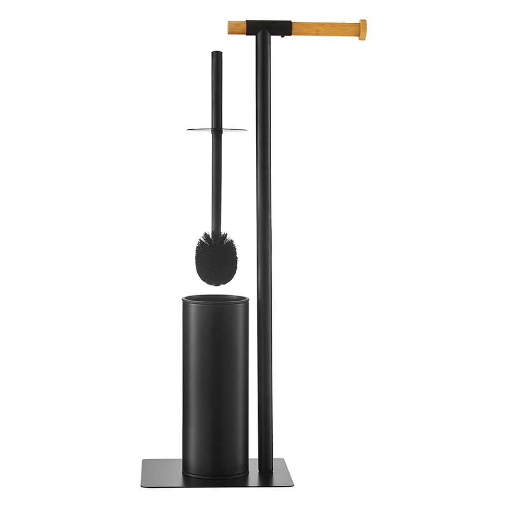 Держатель для туалетной бумаги с ершиком Bergenson Bjorn Mats черный