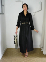 Платье-рубашка в черном