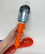 Лампа переноска для гаража автомобильная, длина провода 9 метров, от сети 220 В, светильник (1 шт.)