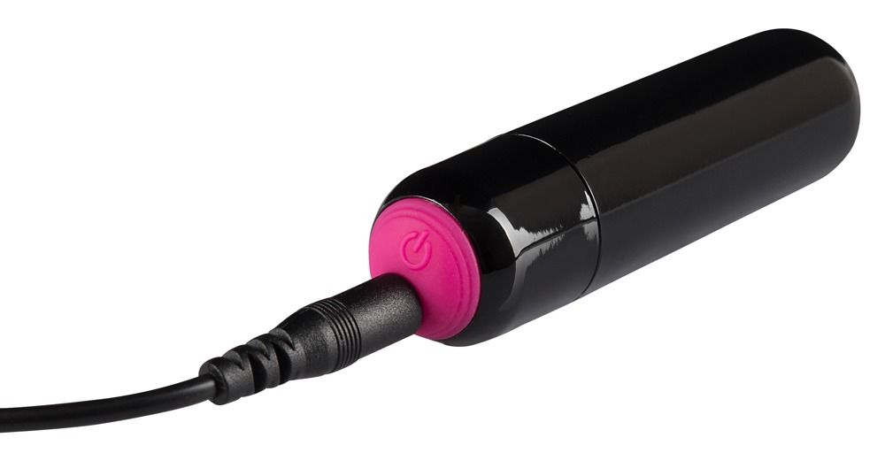 Черная перезаряжаемая вибропуля Rechargeable Vibrobullet - 9 см. (Цвет: черный)