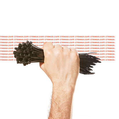 Стяжки морозостойкие Арктик 5х200 черные - 100 шт/уп | Хомуты кабельные морозостойкие