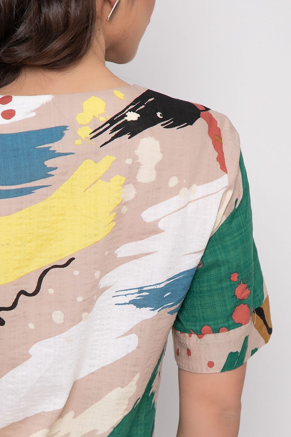 Блуза "Николь" (абстракция/беж) Б5772 LT Collection (Акция)