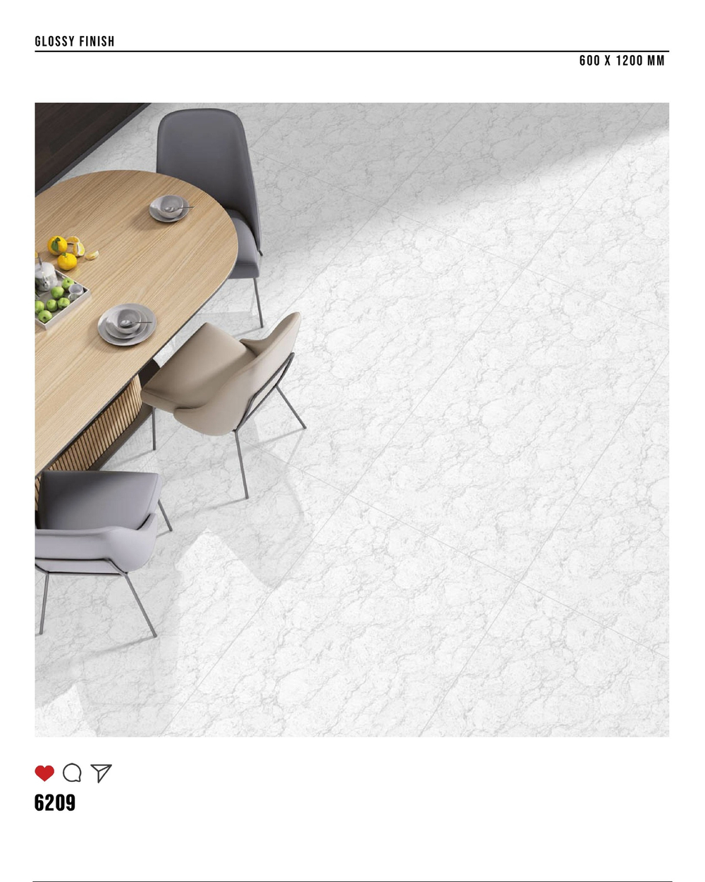 Керамогранит glossy №3 60х120, 6209