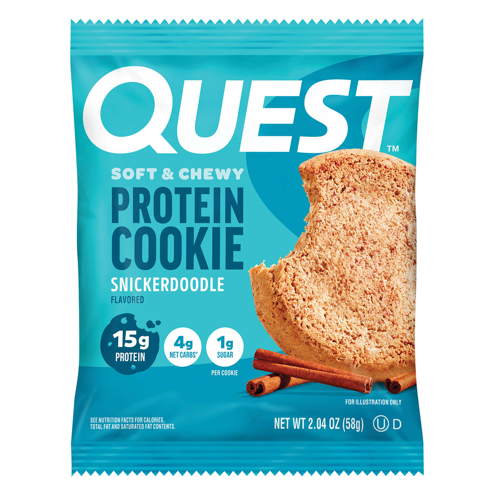 Quest Nutrition, протеиновое печенье, со вкусом печенья сникердудл, 12 шт по 58 г (2,04 унции)