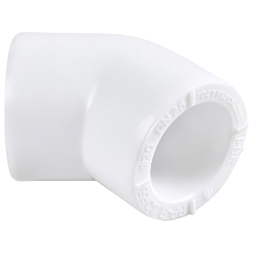 Угольник полипропиленовый PPRC 32х45гр. РВК, белый (уп. 40 шт)