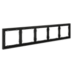 Рамка пластиковая VOLTUM S70 на 5 постов, (черный матовый)