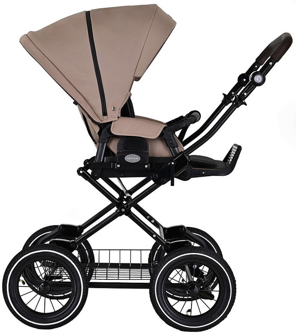 Детская коляска Roan Bass Next Classic d12 3 в 1 с автокреслом Tutis Elo Black RCL266/1 Amber