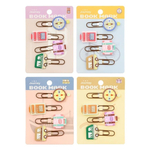 Закладки-скрепки Basir, серия "ПУТЕШЕСТВИЕ", 4 цвета ассорти