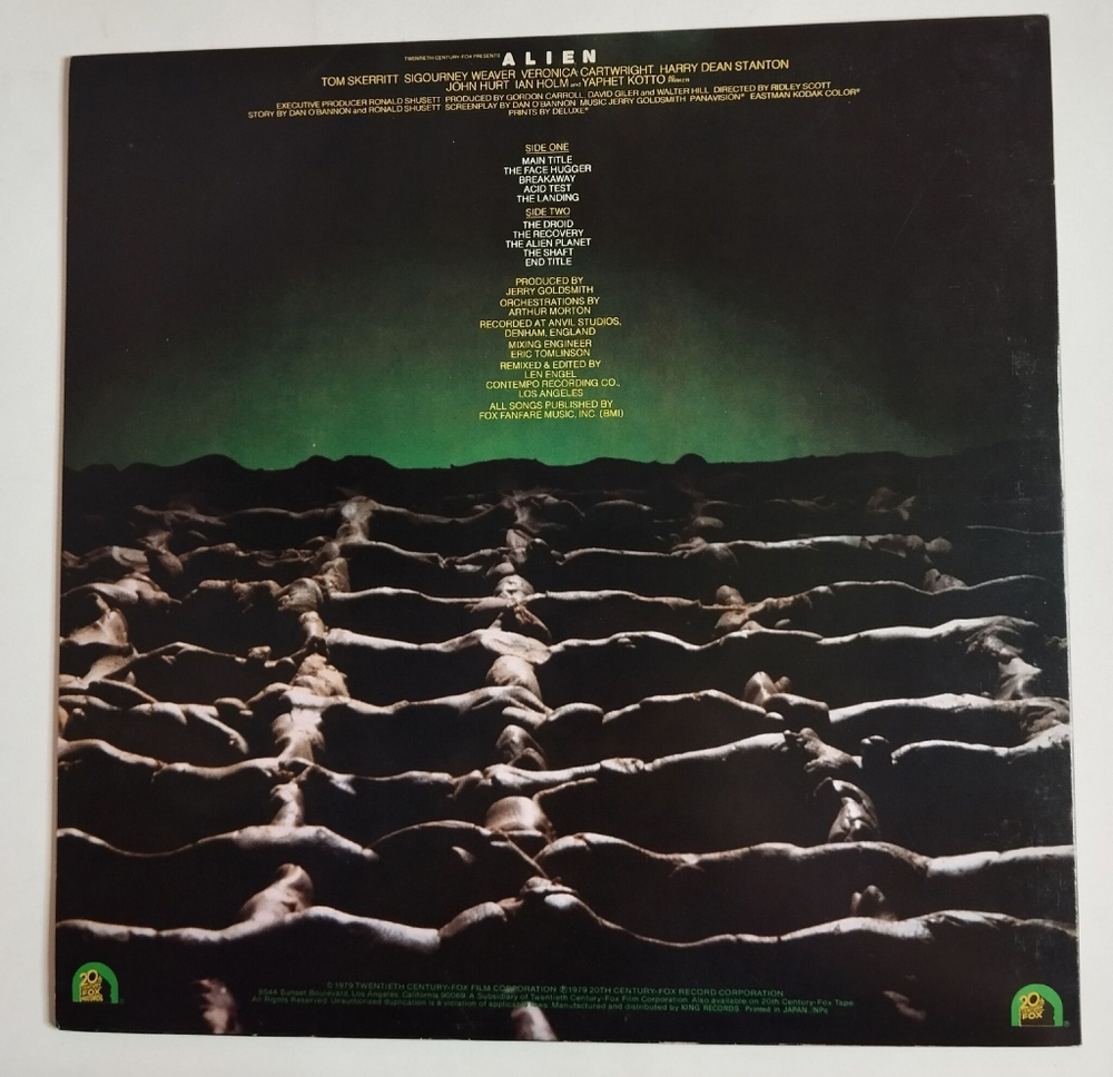Винтажная виниловая пластинка LP Jerry Goldsmith Alien (Soundtrack From The Twentieth Century Fox Film) (Japan 1979) (No Obi)
