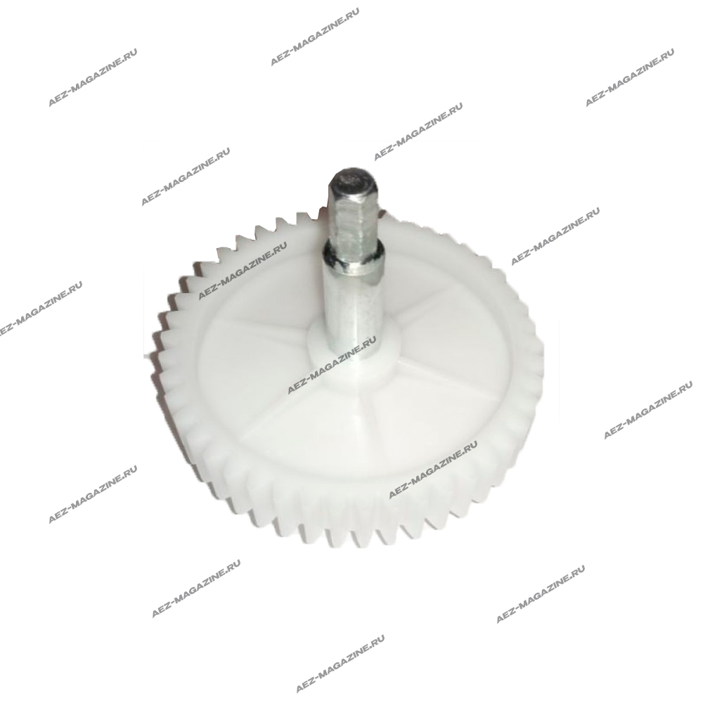Шестерня для мясорубок Panasonic/Polaris D-85мм, 55 зубов прямые, вал L-72,5мм, d-12мм, 6ти-гранн