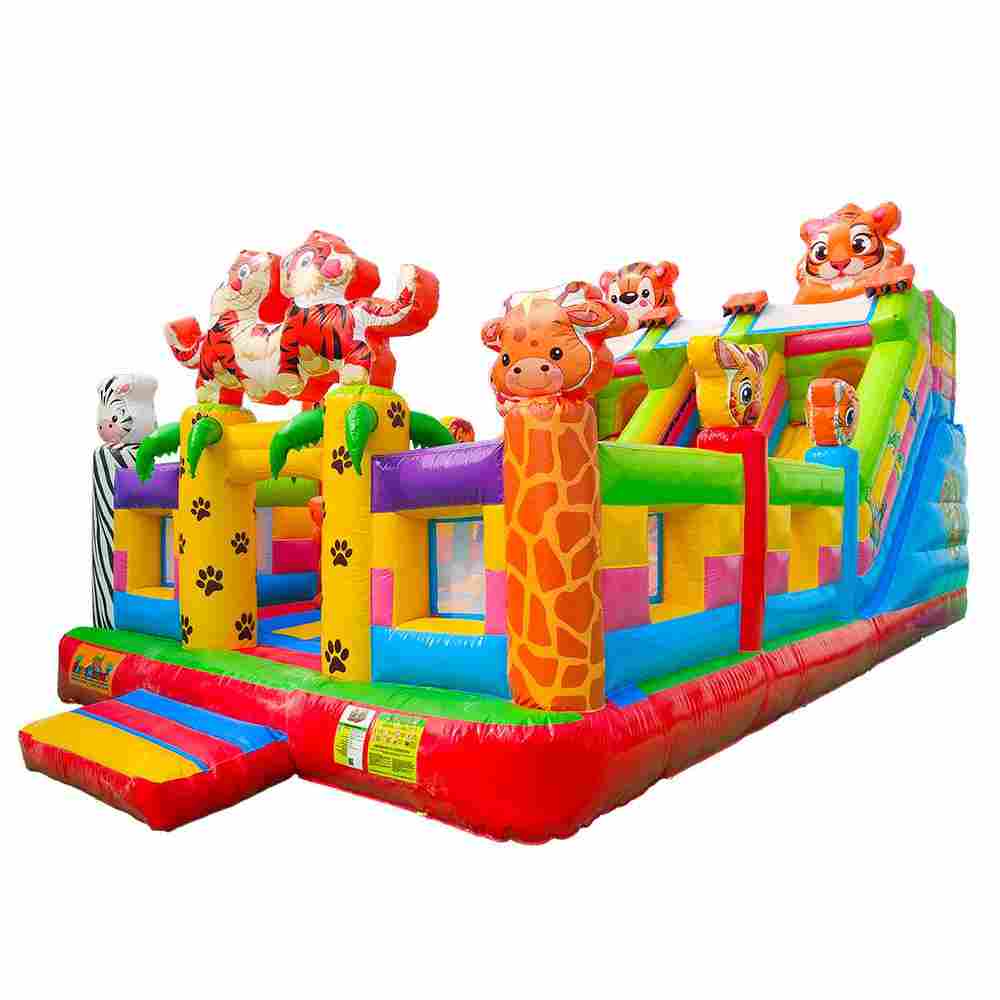 Коммерческий надувной батут «Тигриная страна 3», 9*5*5 м.