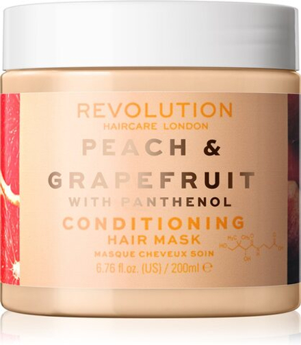 Revolution Haircare Hair Mask Peach & Grapefruit - увлажняющая и осветляющая маска для волос /   200  ml  / GTIN 5057566583886