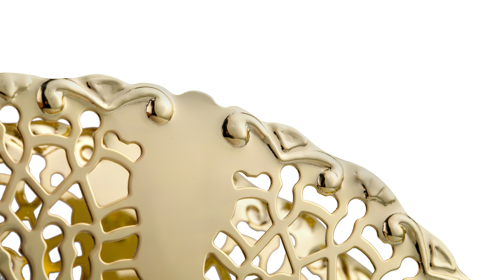 Салфетница 17см Queen Anne золотая