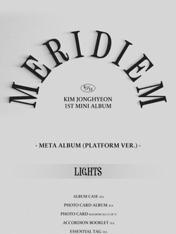 Альбом KIM JONG HYEON - MERIDIEM 1st Mini META Album