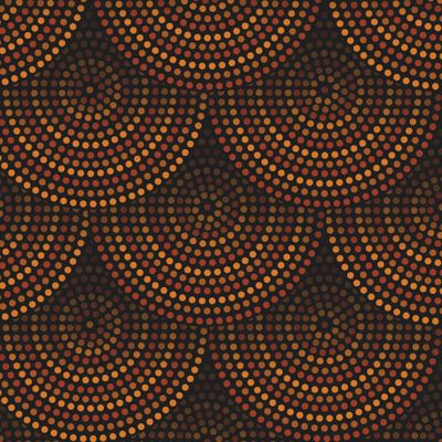 Коричневые круги из точек