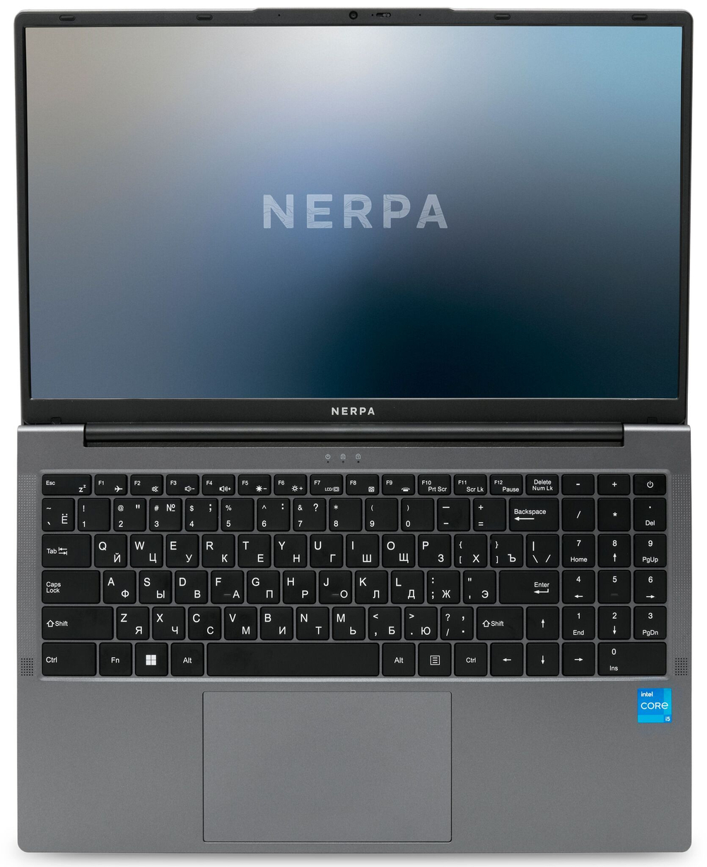 Ноутбук  Nerpa Caspica I542-15 15.6 ", Core i5, 32 Гб RAM, 256 Гб SSD, Iris Xe Graphics, Серый