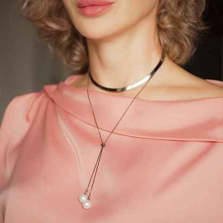 Колье чокер Possebon White Pearl B0501.1 S