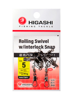 Карабин с вертлюгом HIGASHI Rolling Swivel w/Interlock Snap #14