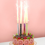 Свеча-фонтан «Яркая радуга» голография, 10 см, 30 сек, 4 шт