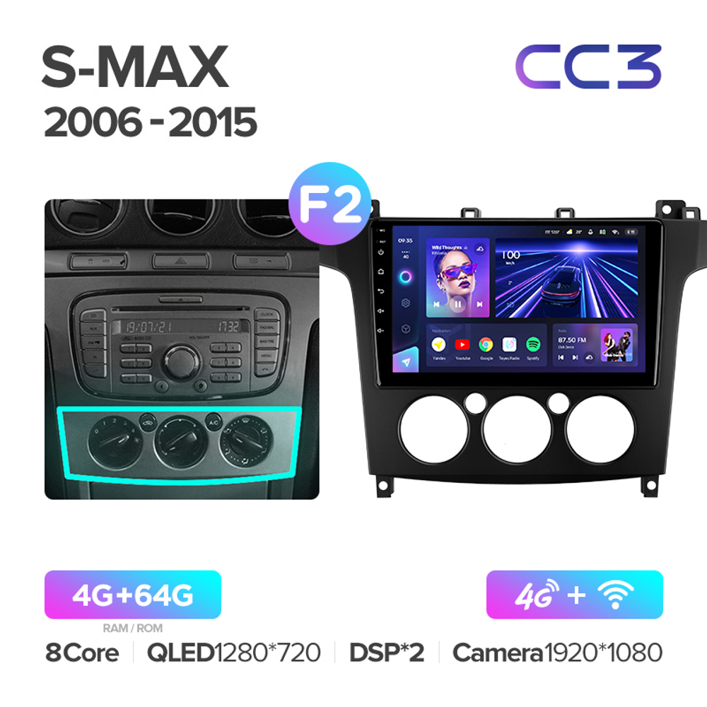Teyes CC3 9"для Ford S-MAX 2006-2015