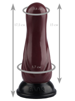 Коричневая анальная втулка с круглой головкой - 17,5 см. (Цвет: коричневый)