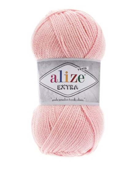 Экстра (Extra ) пряжа Alize 100% акрил 5х100г/220м 161 розовая пудра