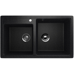 МОЙКА ULGRAN ДВОЙНАЯ КЕРАМОГРАНИТ U-200 ЧЕРНЫЙ 308