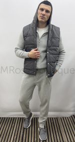 Мужской светло-серый спортивный костюм Brunello Cucinelli