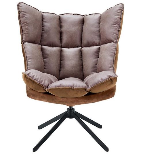 Кресло Husk с низкой спинкой, коричневое