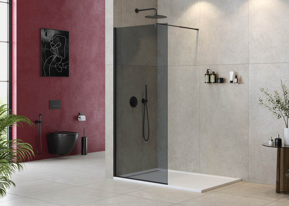 Душевая перегородка Cezares LIBERTA-L-1-80-GR-NERO