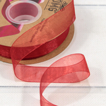 Лента Органза 2,5см х 110м (Красный)