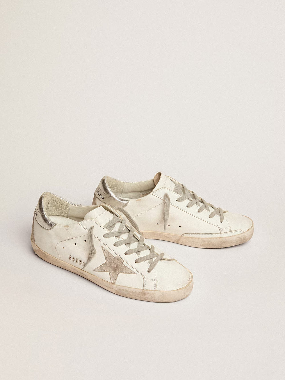 Super Star with silver heel tab and metal stud lettering