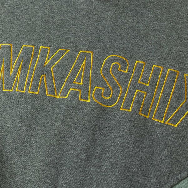 Худи HTF Three Color Block серый / зеленый - фото 5