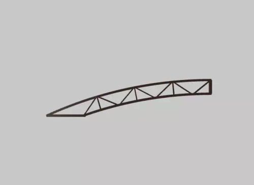 Ферма для навеса полуарочная 3м