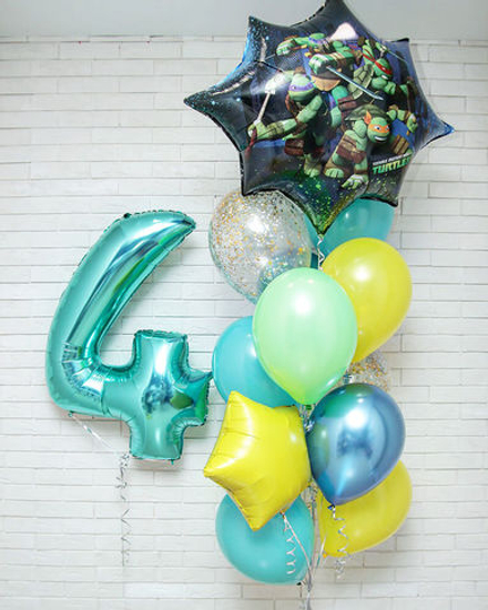 Воздушные шарики «Черепашки ниндзя» — купить в интернет-магазине Onballoon в Москве