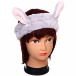 Повязка на голову «Кокетка - Зайчик», цвет серый, 20*6см (упаковка белый ZIP пакет)