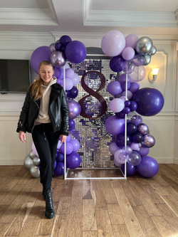 Фотозона на 8 марта, пайетка Solaair сиреневый/фиолетовый №2855