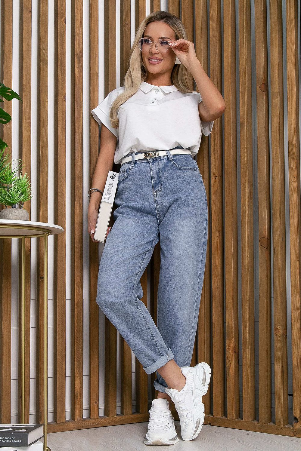 Джинсы Ты на высоте (серо-голубые) Б13278-4М LT Collection