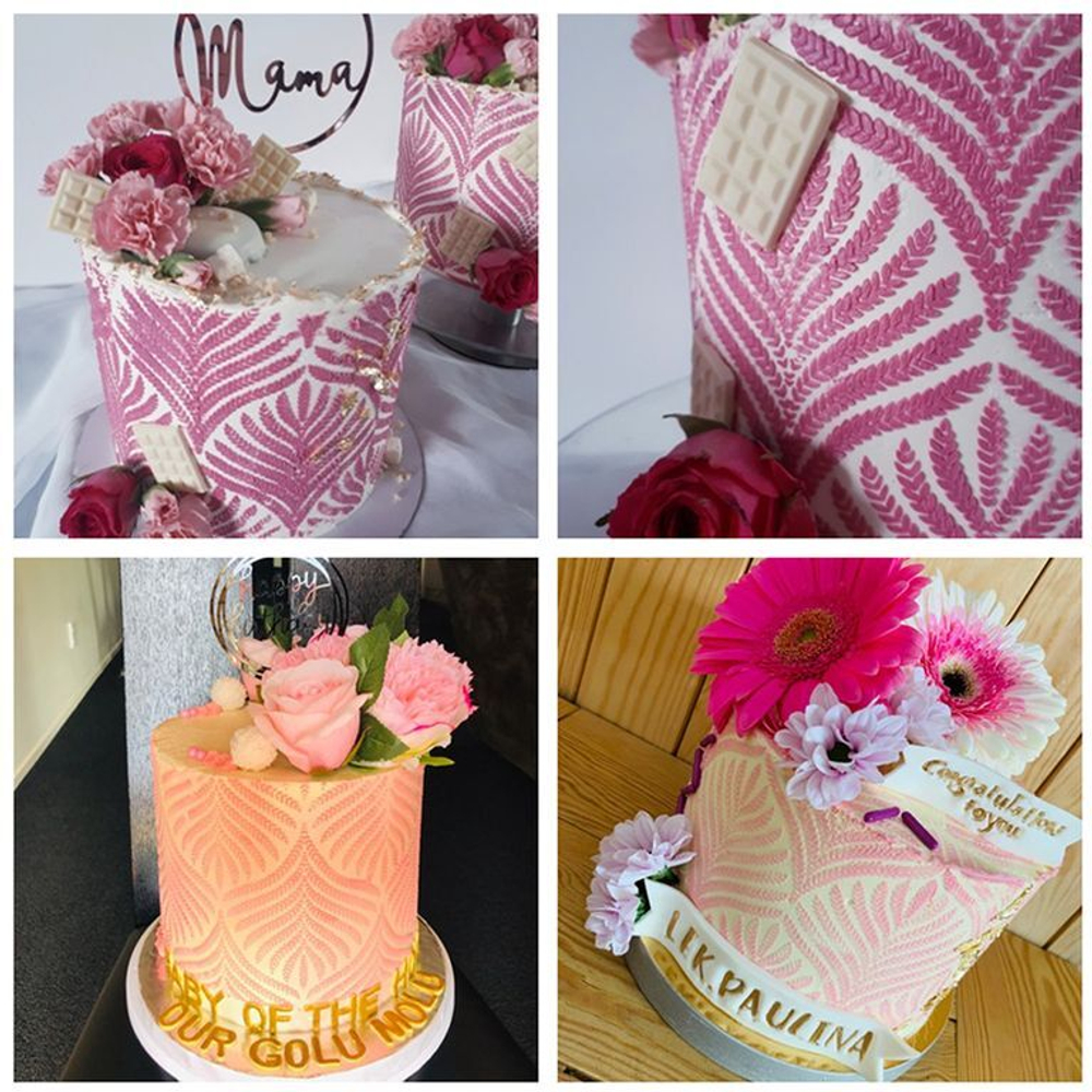 Трафарет для декора торта №55