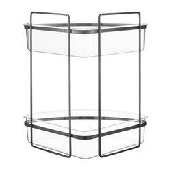 Полка для душа настенная двухъярусная угловая Bergenson Bjorn Siv черная