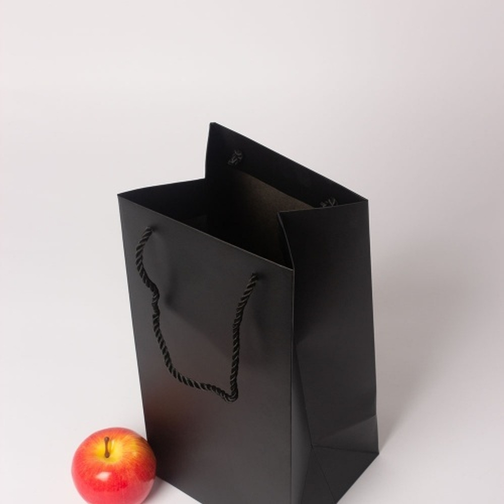 Пакет 17x35x15, черный, картон VIP